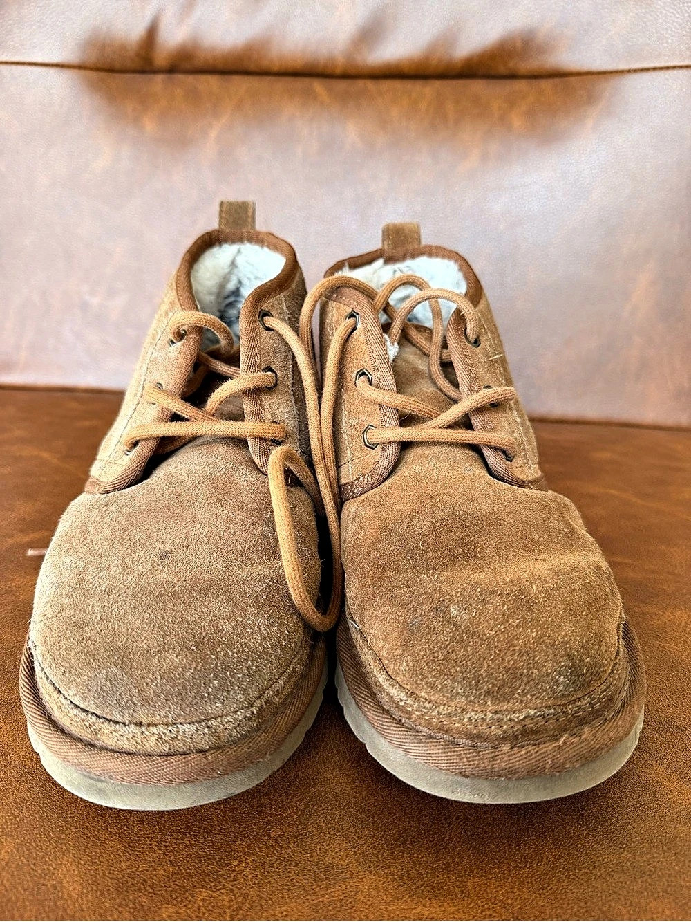 UGG Neumel Women’s Size 7 Chestnut Suede Shearling Chukka Boots 1094269